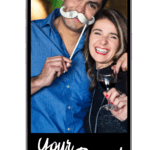 Photo booth picture on a phone.