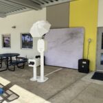 South Florida photo booth rental set up and ready before guests arrive at an outdoor venue