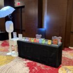 Photo booth rental set up in a Hard Rock ballroom in South Florida before an event