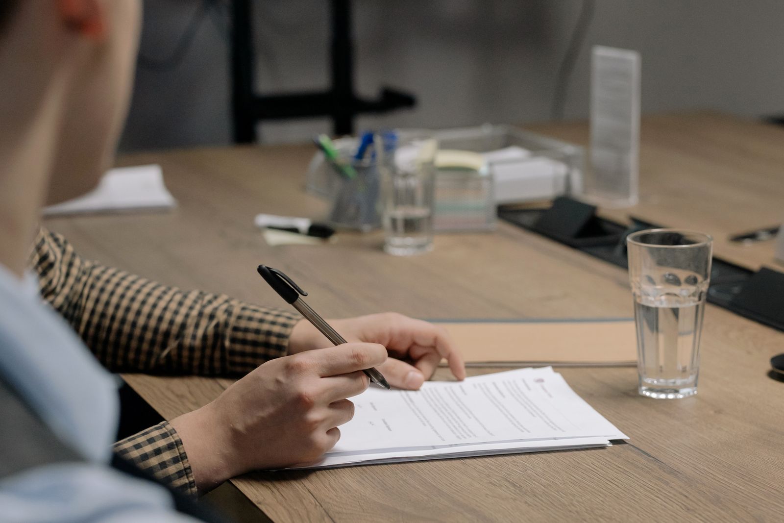 Reviewing the line items on an event rental quote before signing